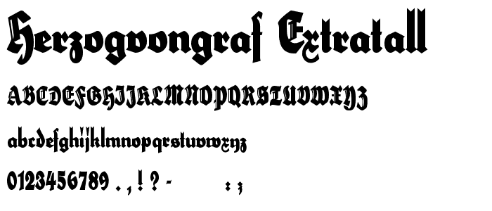 HerzogVonGraf ExtraTall font
